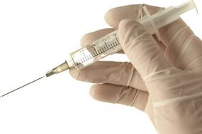 Injection of hyaluronic acid to increase the limb